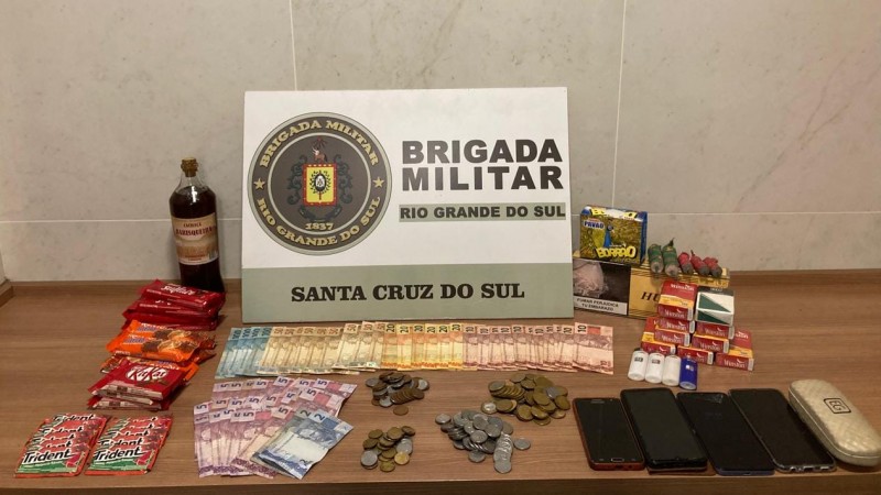 BM de Santa Cruz do Sul prende homem por roubo a estabelecimento comercial