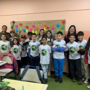 Crianças durante aula do PAM