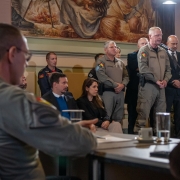 Coronel Feoli na reunião A1 com o Governador