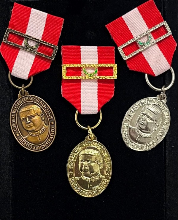 Medalhas Mérito Administrativo “Coronel WALTER PERACCHI BARCELLOS”   ouro, prata e bronze