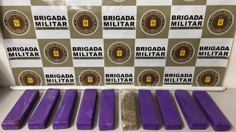 BM apreende 8kg de maconha em Porto Mau&aacute;